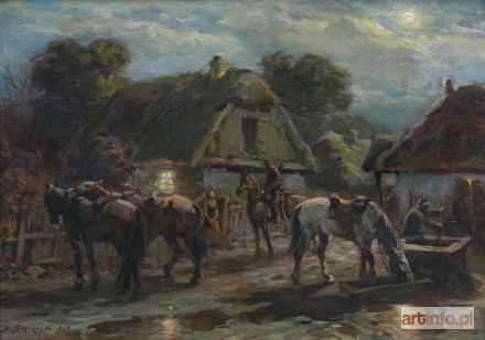 BAGIEŃSKI Stanisław | NOC. UŁANI NA POPASIE, 1947