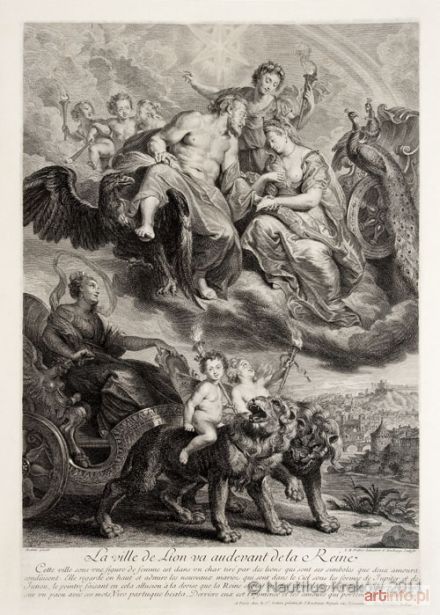 DUCHANGE Gaspard | La Ville de Lion va audevant de la Reine, 1710