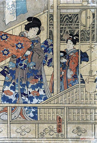 KUNISADA Utagawa (Toyokuni III) | Bijin-e (Wizerunek z pięknymi kobietami), ok. 1849-1853