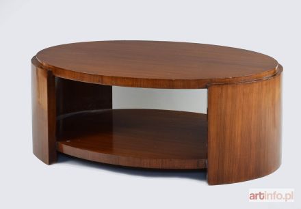 Stolik art déco owalny