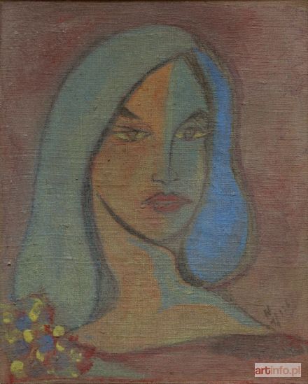 ARTYSTA nieokreślony, XX w. | Portret dziewczyny (1956)