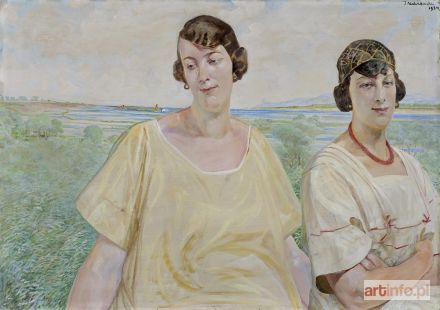 MALCZEWSKI Jacek | PORTRET ANNY SOCZYŃSKIEJ Z SIOSTRĄ AURELIĄ, 1924