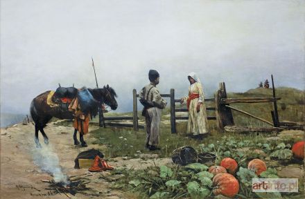 GORSTKIN-WYWIÓRSKI Michał | POŻEGNANIE KOZAKA Z DZIEWCZYNĄ, 1886