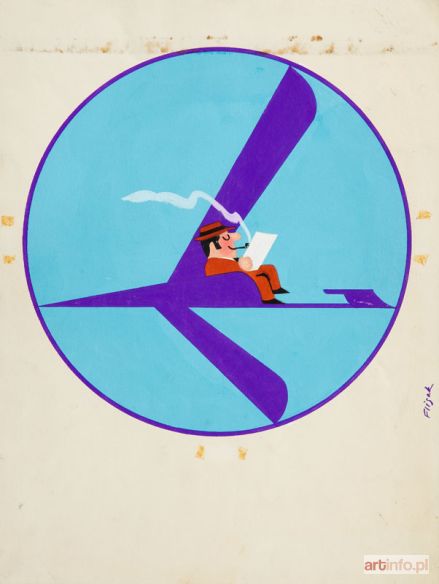 FLISAK Jerzy | Polskie Linie Lotnicze LOT, ilustracja reklamowa, 1973 r.