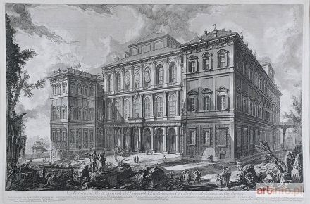 PIRANESI Giovanni Battista (Giambattista) | Veduta sul Monte Quirinale del Palazzo dell Eccellentissima Casa Barberini