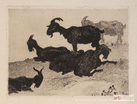 PESKE Jean (Jan Mirosław) PESKÉ, PESZKE | Chevres au repos (Kozy), ok. 1905