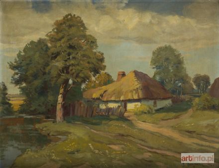 JURJEWICZ Franciszek | Pejzaż z chatą, 1920 r.