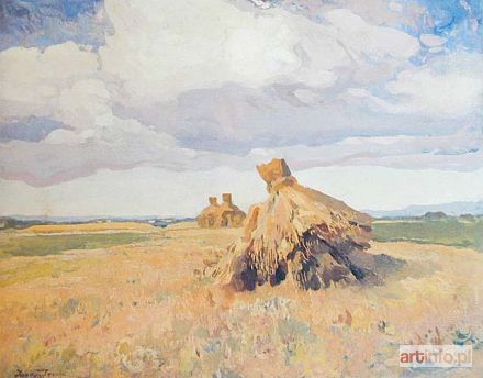 TRUSZ Iwan | PEJZAŻ ZE SNOPKAMI, 1930