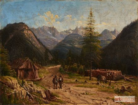 PŁONCZYŃSKI Aleksander | Widok na Tatry z lasu Zakopanskiego, 1853