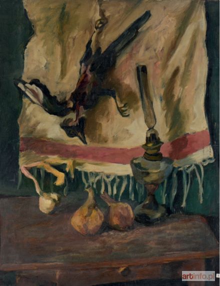 CHAPIRO Jacques | Nature morte à la lampe à pétrole et à l'oiseau