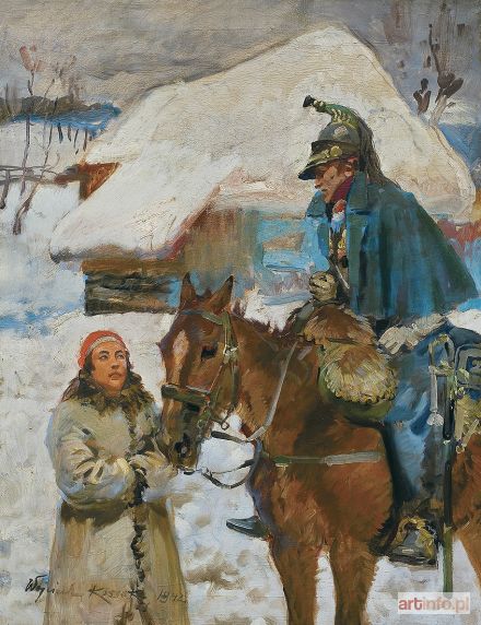 KOSSAK Wojciech | KIRASJER I DZIEWCZYNA, 1942