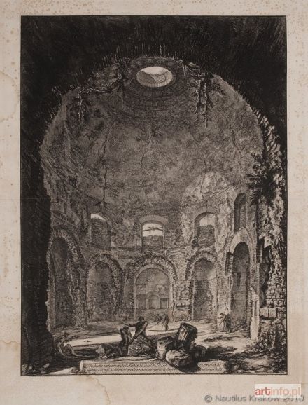 PIRANESI Giovanni Battista (Giambattista) | Rzym. Widok wnętrza świątyni Tempio della Tosse [w Tivoli], 1764