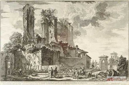 PIRANESI Giovanni Battista (Giambattista) | ZAMEK /RUINY ZAMKU/ Veduta dellŐavanzo del Castello...