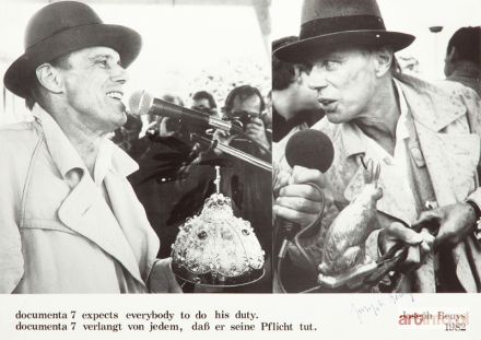 BEUYS Joseph | Documenta 7 expects everybody to do his duty.`, 1982 r.