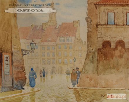 Malarz WARSZAWSKI | WIDOK OD NOWOMIEJSKIEJ NA RYNEK STAREGO MIASTA W WARSZAWIE, ok. 1930