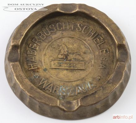 POPIELNICZKA FIRMOWA, Polska, Warszawa, Browar Haberbusch i Schiele, XIX/XX w.