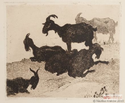 PESKE Jean (Jan Mirosław) PESKÉ, PESZKE | Chevres au repos [Kozy], ok. 1905