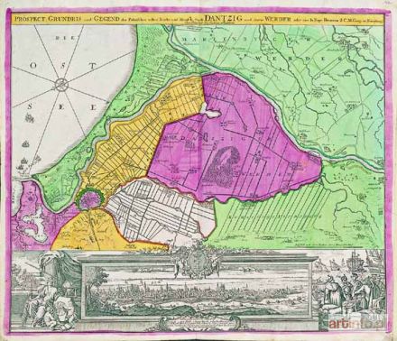 HOMANN Johann Baptist | Prospect, Grundris und Gegend der Polnischen vesten Reichs und Handels-Stadt Dantzig...