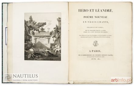 DEBUCOURT Philibert Louis | Héro et Léandre: Poëme Nouveau en Trois Chants, 1801