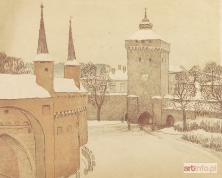 JAROCKI Władysław | Barbakan i Brama Floriańska, 1925