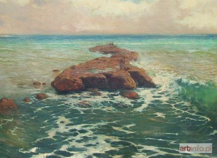 WYGRZYWALSKI Feliks Michał | Pejzaż morski z okolic Anzio, 1908
