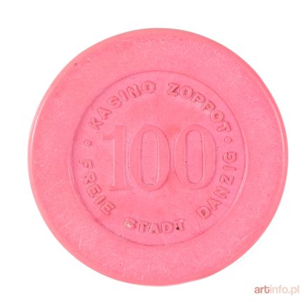 Żeton z sopockiego kasyna o nominale 100