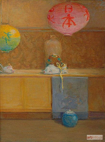 MORYCIŃSKI Grzegorz | Wnętrze z trzema lampionami, 2002