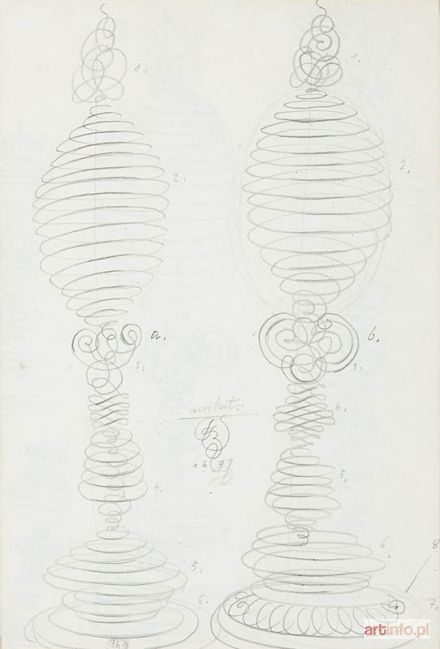 STAROWIEYSKI Franciszek | Figury szachowe - rysunek dwustronny, 1677 (1977) r.