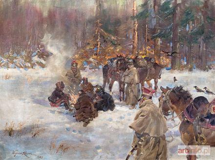 KOSSAK Wojciech | Postój po bitwie nad Berezyną, 1923 r.