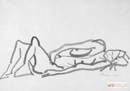 PANEK Jerzy | Akt leżącej kobiety, 1969