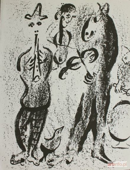 CHAGALL Marc | Wędrowni muzykanci (Chagall Lithographe II, 1963, Mourlot #395)