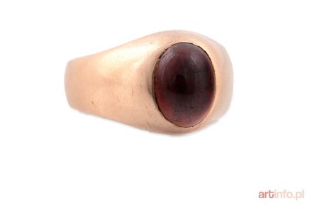 Sygnet z granatem, XIX w.