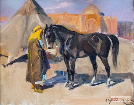 KOSSAK Wojciech | Arab z koniem