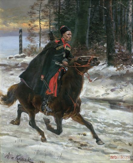 KOSSAK Wojciech | Z ROZKAZEM NA GRANICY, 1890