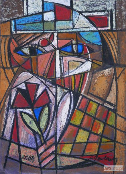 GERLACH Eugeniusz | ARLEKIN Z CZERWONĄ RÓŻĄ, 2008